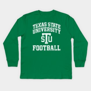 Texas State Football - Necessary Roughness Kids Long Sleeve T-Shirt